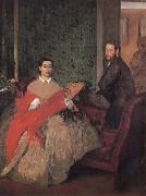 Edgar Degas M.et M Edmond Morbilli oil